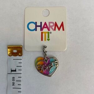 NEW Charm IT! High IntenCITY Kids Teen  Sisters Heart Charm for Charm Bracelet